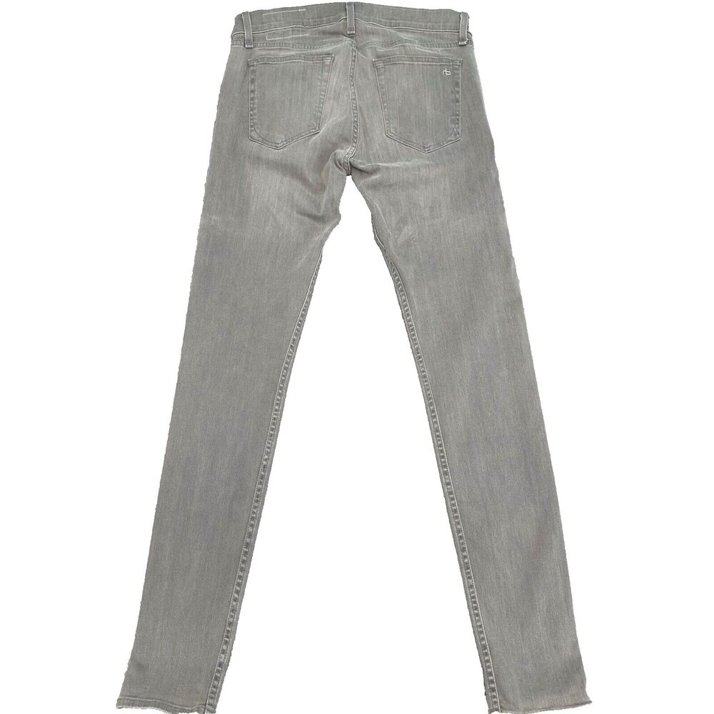 Rag & Bone Jeans Mens 32x34 Aged Gray Fit 1 Skinny Leg Button Fly Made in USA - Picture 5 of 11